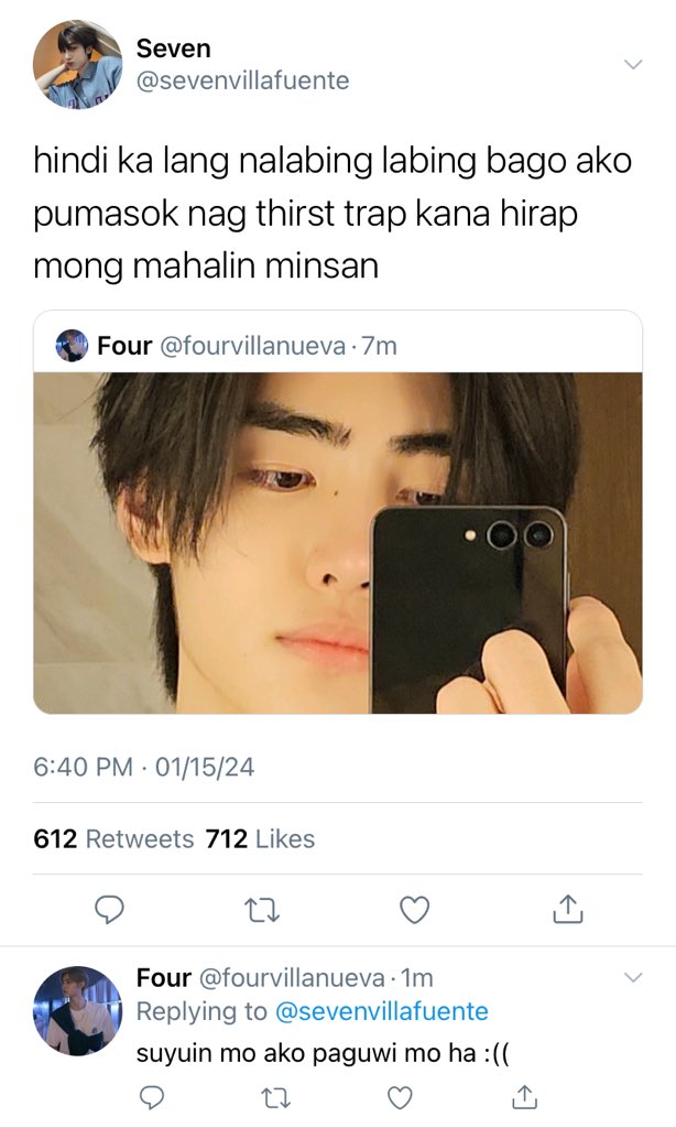 nikisunhoon's tweet photo. #fourseven one tweet au https://t.co/ybfVK8M3RO