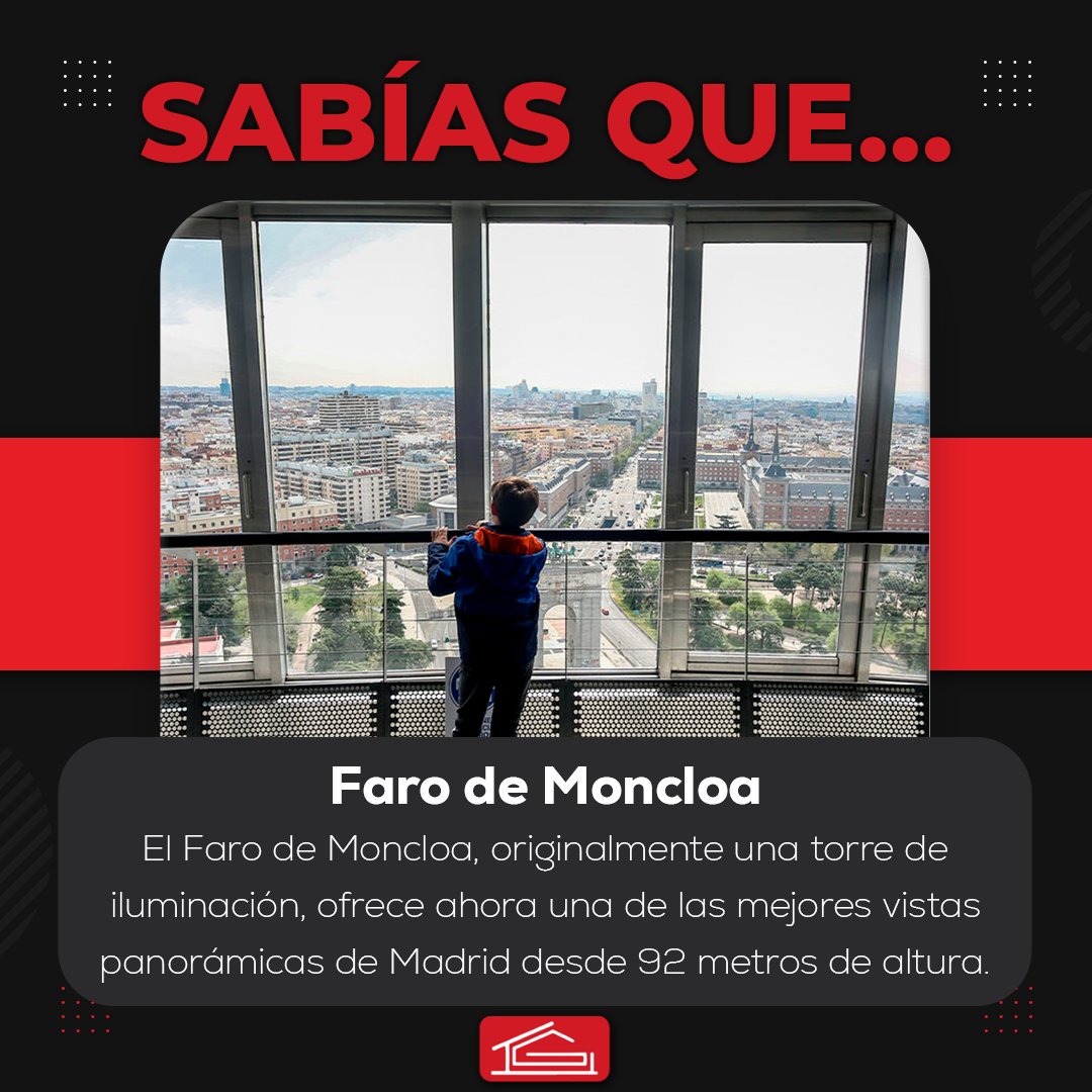 Tegeisa's tweet photo. 🔭🏙️ ¿Quieres ver Madrid desde una nueva perspectiva? Visita el Faro de Moncloa, a 92m de altura, para una vista panorámica espectacular. ¡Una experiencia única en la ciudad! #FaroDeMoncloa #MadridPanorámico https://t.co/9y326mY1ib