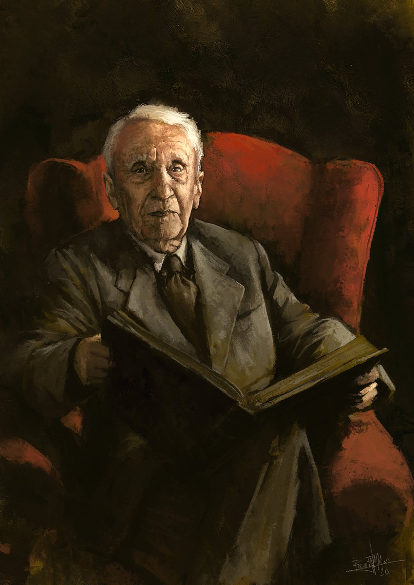 Xell07's tweet image. Sketch vs Final 🎨
&quot;Christopher Tolkien&quot;

#sketchvsfinal
#LordOfTheRings