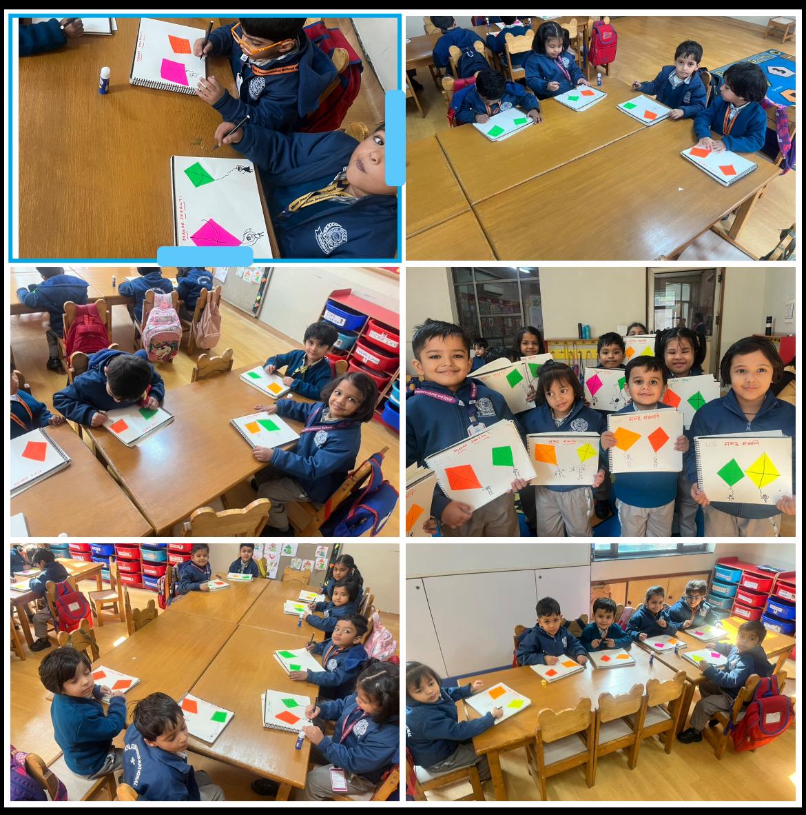 '🪁✨ Ss of Nur A spreading joy with colorful kites, soaring high on this Makar Sankranti! Let creativity take flight and skies be filled with laughter.@ashokkp @y_sanjay @pntduggal @ShandilyaPooja @DeeptiChopra7 #MakarSankranti #KidsArt'