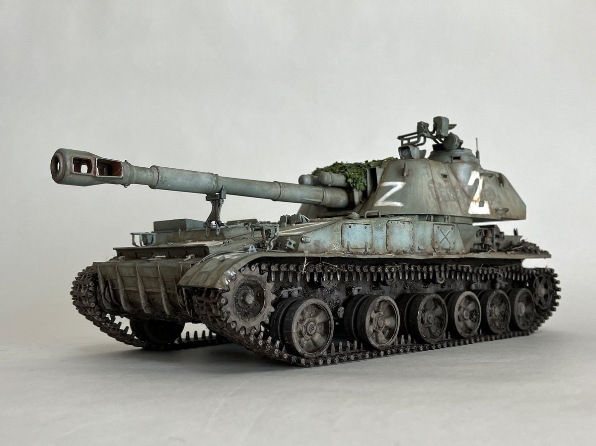 nekomanmaok's tweet photo. 2S3くん画像 その2
#戦車模型 #scalemodels #模型戦車道 #2S3 #TRUMPETERMODELS https://t.co/yybuOKgk83