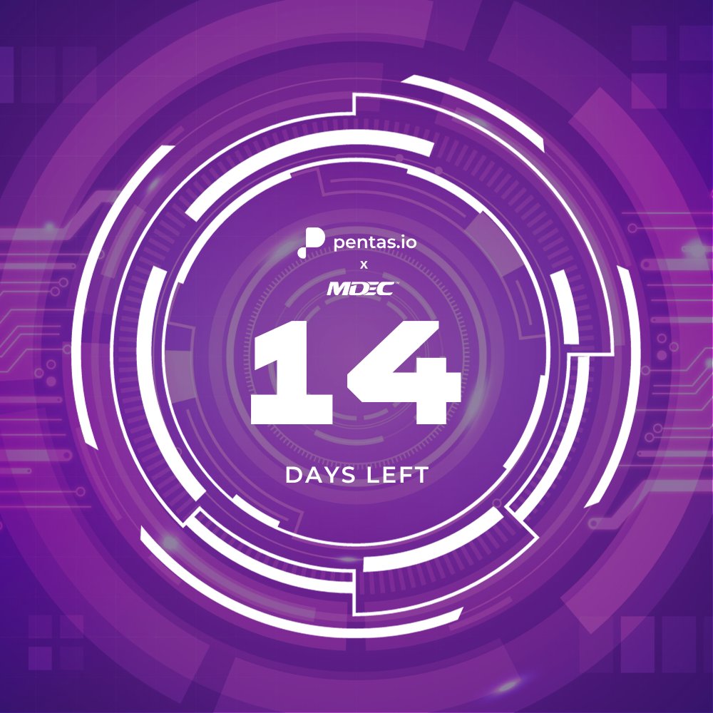 pentas_io's tweet photo. Only 14 days left!
Join the Pentas Digital Asset Onboarding Programme and stand a chance to win up to RM4,000!
Opportunities like this don't come often, act now and make it count ⚡
#MDECxPentas #Pentascommunity #Pentas https://t.co/ZgbTUQk5e7