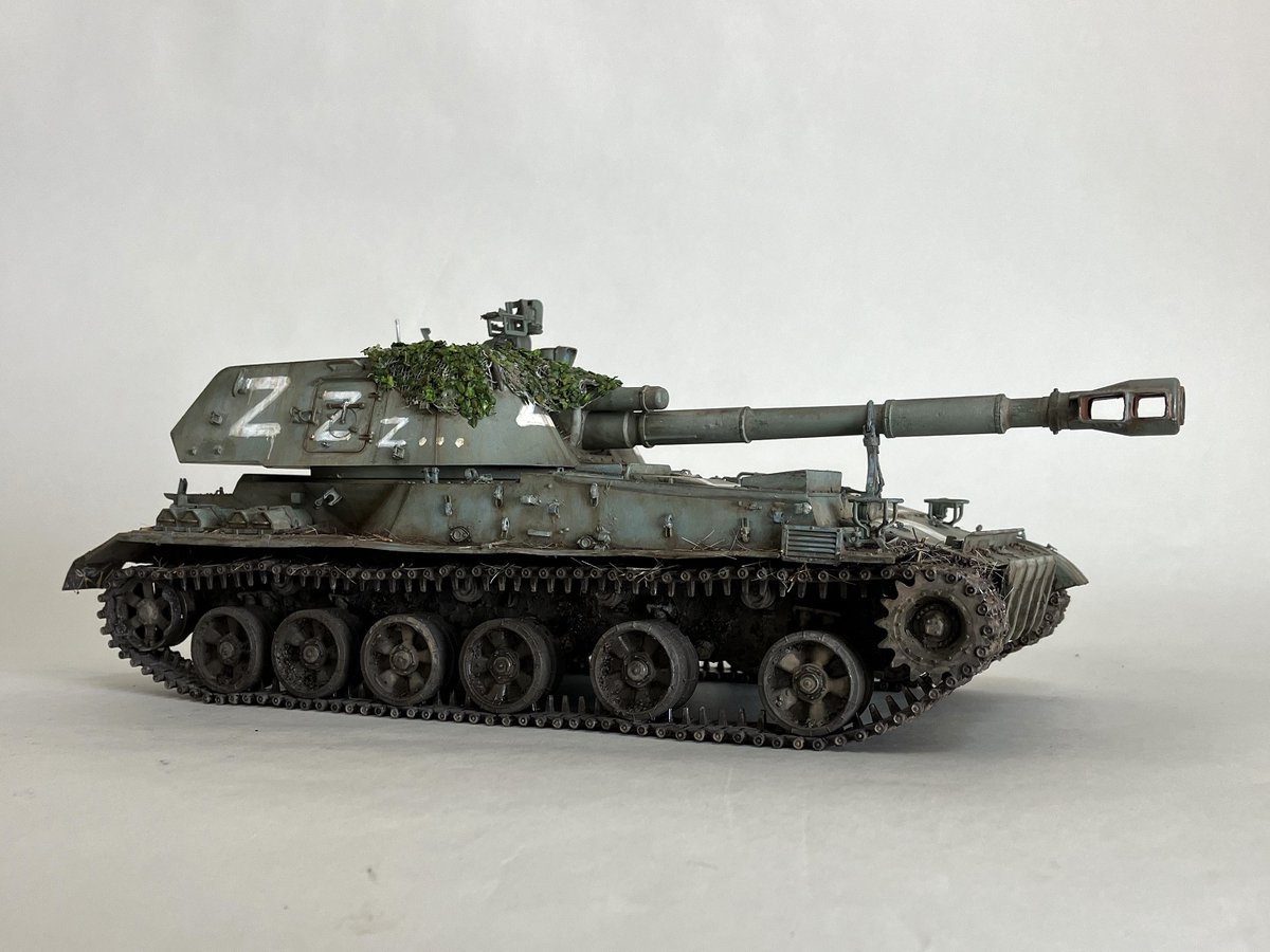 nekomanmaok's tweet photo. 2S3くん画像 その2
#戦車模型 #scalemodels #模型戦車道 #2S3 #TRUMPETERMODELS https://t.co/yybuOKgk83