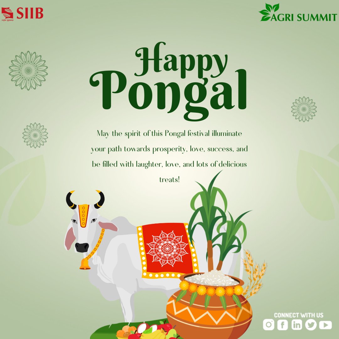 Agrisummit1's tweet photo. May the Pongal pot overflow with happiness, prosperity, and good times, embracing traditions, celebrating the harvest, and spreading the Pongal cheer!

#Pongal  #HappyPongal #HarvestFestival #PongalSpecial #Tradition #siib #Agrisummit #siu #lifeatsiib #symbiosis #mba #pune https://t.co/pukyuv776F