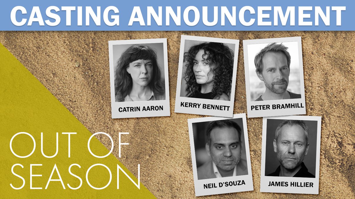 Hamps_Theatre's tweet photo. Out of Season casting has just landed! ✈️⁠
⁠
We are thrilled to announce Catrin Aaron, Kerry Bennett, Peter Bramhill, Neil D'Souza &amp; James Hillier will star in Neil D'Souza's #HTOutofSeason, directed by Alice Hamilton.

Find out more:  https://t.co/yZiqyAdZAy https://t.co/gJVvzSdasD
