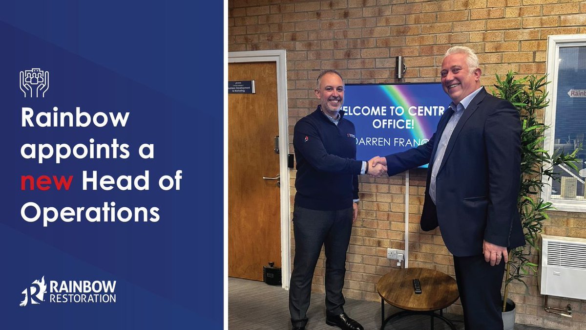 RainbowRestUK's tweet photo. We are thrilled to announce the appointment of our new Head of Operations, Darren Francis, who has recently joined our team! 🤝

Please join us in welcoming Darren to Rainbow! ✨

#Leadership | #TeamRainbow 🌈 https://t.co/EDCZWgtA0M