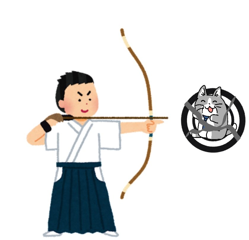 「弓道の的もオススメ」|からあげのるつぼのイラスト