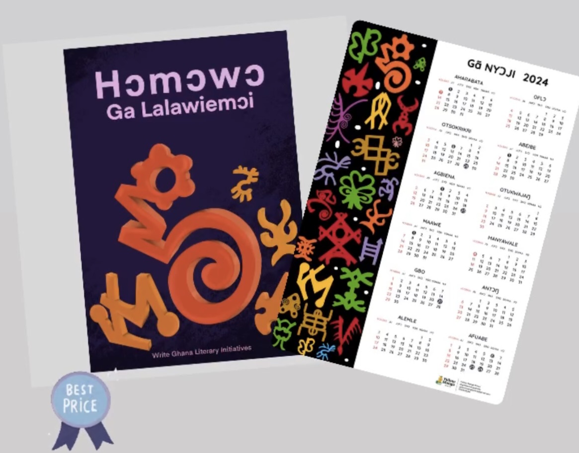 writeghana's tweet photo. Get a copy of our Ga poetry anthology and 2024 Ga calendar for a discounted price of 100 cedis. https://t.co/R9zt3A8ifU