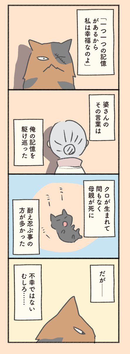 #もしも猫外伝 「菊次郎とふみ」その14    1日1ページ更新。  ここで(やっと)本編と繋がる