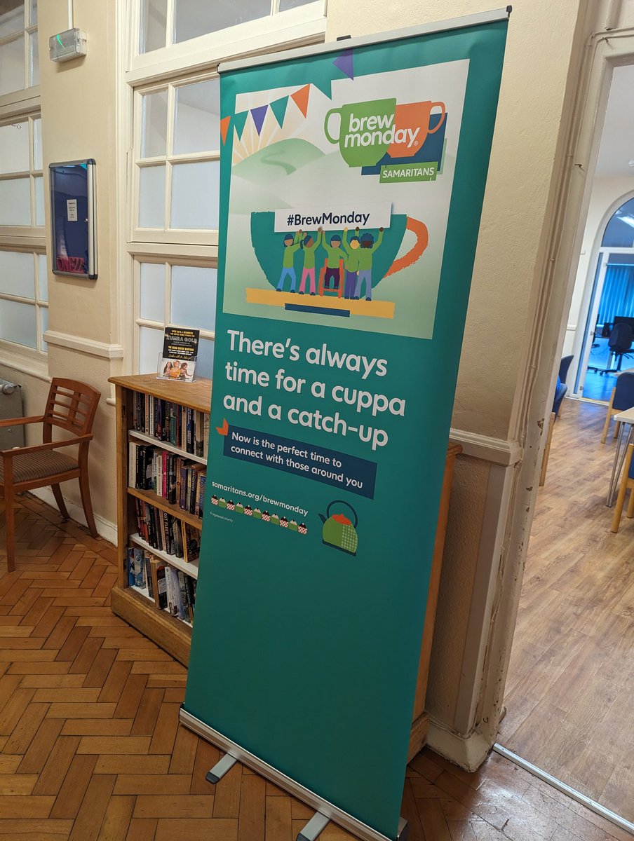 Worthing Samaritans are in Heene Community centre this morning celebrating Brew Monday 💚 How will you be celebrating #BrewMonday today? Let us know below 👇