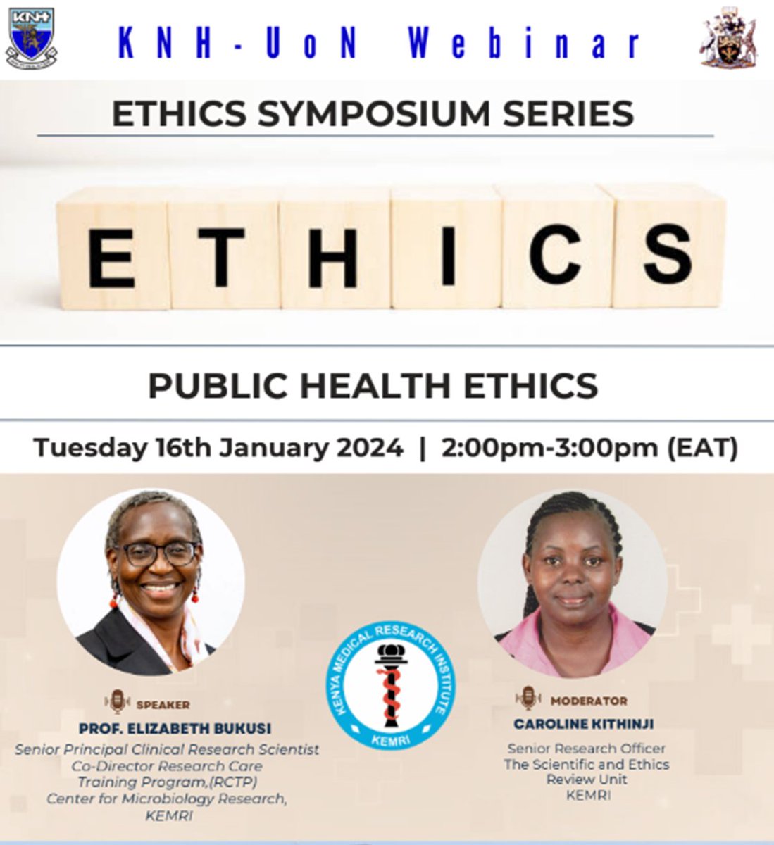 Bioethics Society of Kenya (@bioethicssk) on Twitter photo Register with <a href="/KnhResearch/">KNH Research</a> for the Ethics Symposium Series via the link us02web.zoom.us/webinar/regist… Register with <a href="/KnhResearch/">KNH Research</a> for the Ethics Symposium Series via the link us02web.zoom.us/webinar/regist…
