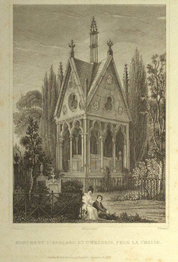 Pugin_awn's tweet image. #Tomb of #Abelard and #Heloise, Pere Lachaise Cemetery. #AUGUSTUSCHARLESPugin.

#Engraving from #Paris &amp;amp; its Environs: Displayed in a Series of Two Hundred Picturesque Views, from Original Drawings. #London: Jennings and Chaplin, 1831. #parisanditsenvirons #TombofAbelardandHelois