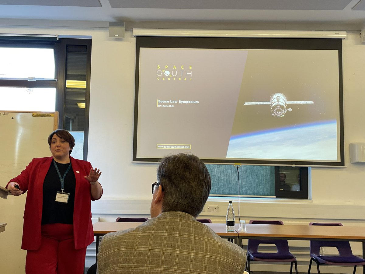 Delighted to be at <a href="/UoPCosmology/">Portsmouth Cosmology</a> for their Symposium on Space Policy and Law.  Louise Butt from Space South Central providing the opening presentation on the strengths and heritage of the region