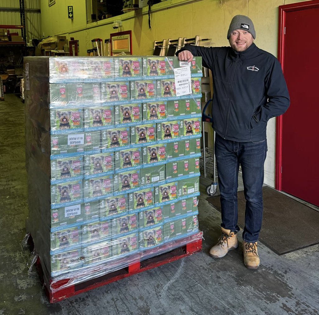 Thank You Butchers With the help of Butchers dog food I’ve managed to get a pallet of dog food delivered for Brighter Days Rescue charity to keep them going. Massive thank you to Butchers dog food for help in making this possible @butchersdogfood