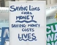 SocialistNHS's tweet photo. Dear @RishiSunak,

Saving lives costs money... And saving money costs lives.

It's time to fund our NHS properly - no more excuses! #OurNHS 💙 https://t.co/yt9ui5zf3i