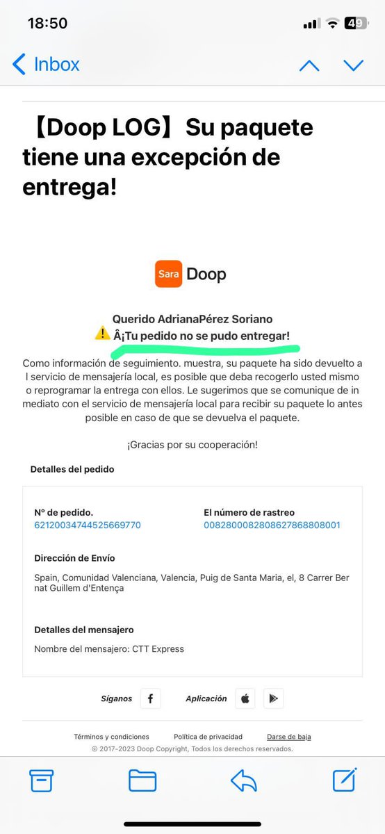 polletab's tweet photo. @CttExpressATC sin noticias del pedido, estoy intentando llamar y no hay manera. Dónde está mi paquete para ir a recogerlo? Espero solución . Un saludo https://t.co/uqHdAkP9wm