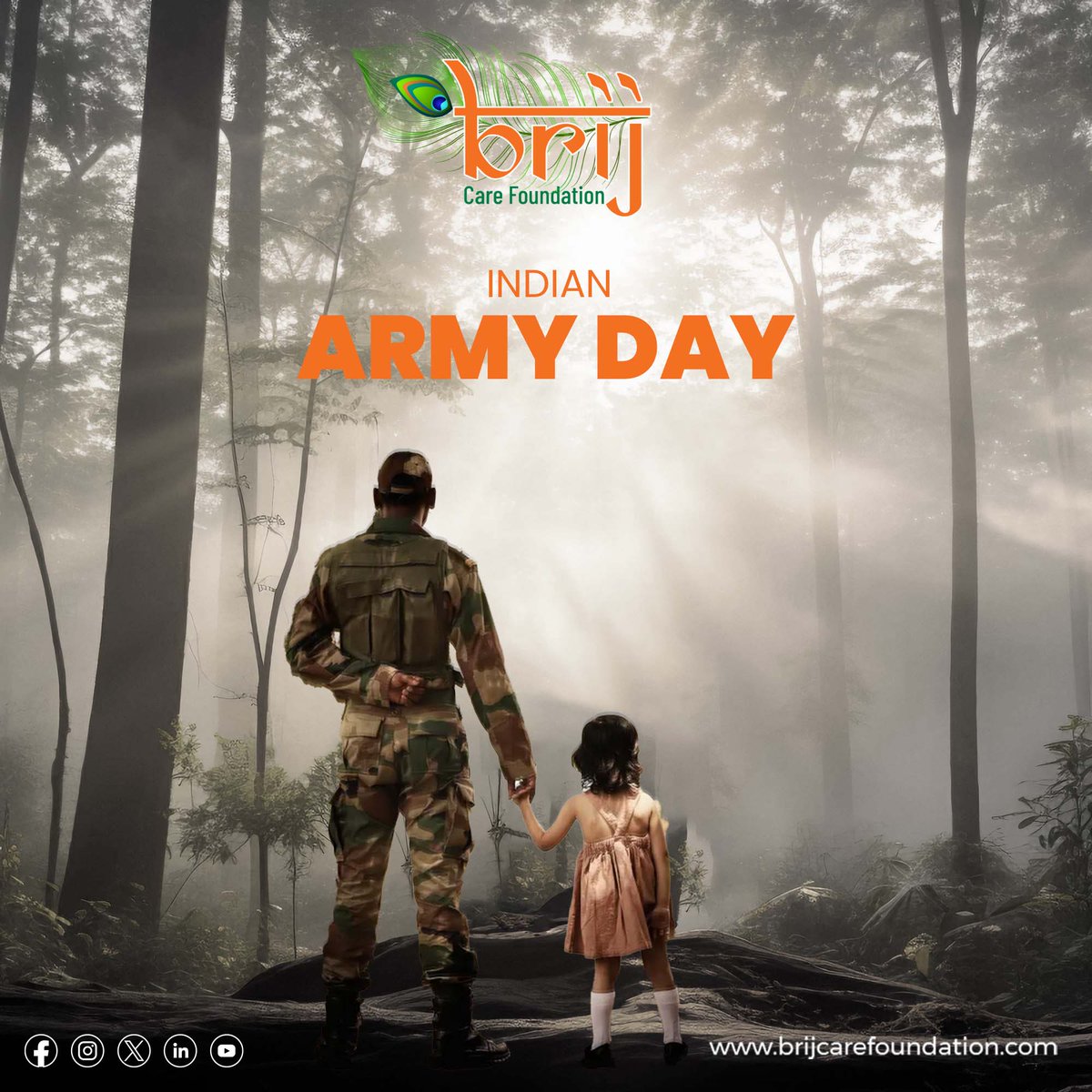 BrijCare's tweet photo. Indian Army Day is a reminder that freedom is not free; it comes with the sacrifice and bravery of our soldiers. Saluting their indomitable spirit. Salute to the Indian Army!

#ArmyDay2024 #IndianArmy #ArmyDay #SaluteToSoldiers #Courage #Unity #india #brijcare https://t.co/Gmn5p8bhnd
