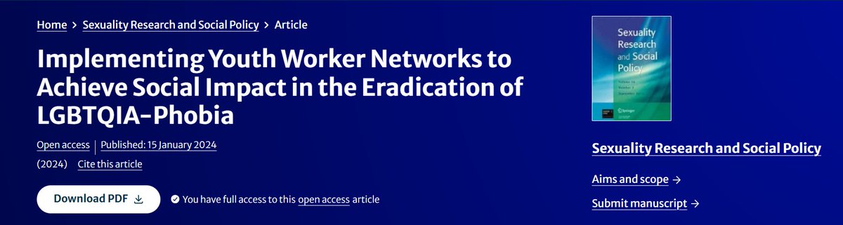 Oriol Rios (@oriosgon) on Twitter photo Another article framed on the <a href="/UP4Diversity/">UP4Diversity European Project</a> results
📌shorturl.at/qI378
Preventing discrimination against #LGBTIQ people with solidarity youth worker networks #socialimpact <a href="/SpringerNature/">Springer Nature</a> <a href="/cienciaURV/">ComCiència URV</a> <a href="/universitatURV/">Universitat Rovira i Virgili</a> Another article framed on the <a href="/UP4Diversity/">UP4Diversity European Project</a> results
📌shorturl.at/qI378
Preventing discrimination against #LGBTIQ people with solidarity youth worker networks #socialimpact <a href="/SpringerNature/">Springer Nature</a> <a href="/cienciaURV/">ComCiència URV</a> <a href="/universitatURV/">Universitat Rovira i Virgili</a>