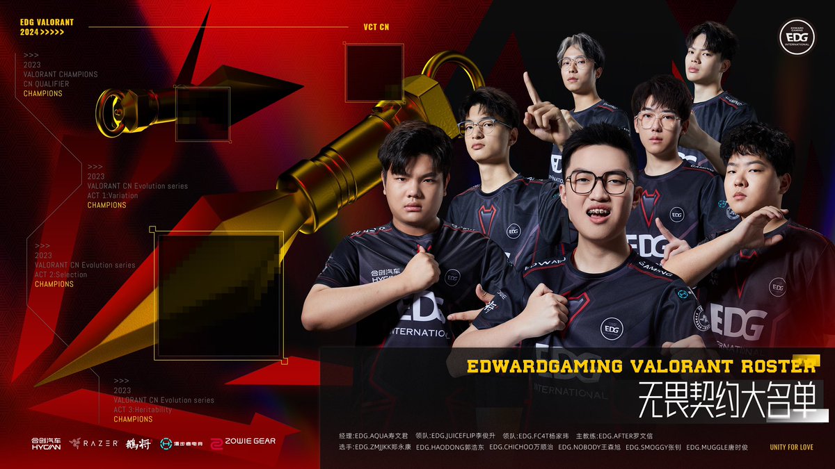 [EDG VALORANT VCT CN ROSTER] Manager：Aqua（寿文君） Leader：JuiceFlip（李俊升 ...