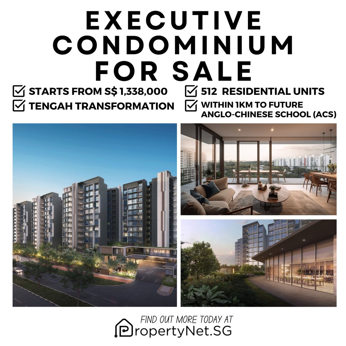 PropertyNetSG's tweet image. 💫 Welcome to Lumina Grand! 🏡 Illuminate your life with a starting price from $1,338,000 and a secure 99-year tenure. Choose from 512 available units for your dream home! 🗝️
#propertynetsg

More Info: propertynet.sg/project/lumina…