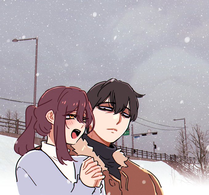 「brown hair winter」 illustration images(Latest)