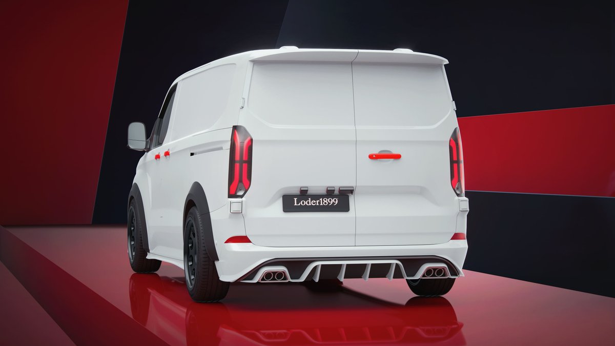 vanwisegroup's tweet photo. 🚗✨ Introducing the Loder1899 Ford Transit Custom Street - an unexpected delight for van enthusiasts! Elegant arches, innovative grille, and a touch of mystery with a "suggested" diffuser. Paired with 20in black wheels for improved road handling. #FordTransitCustom #Loder1899 https://t.co/UduPFrD00J
