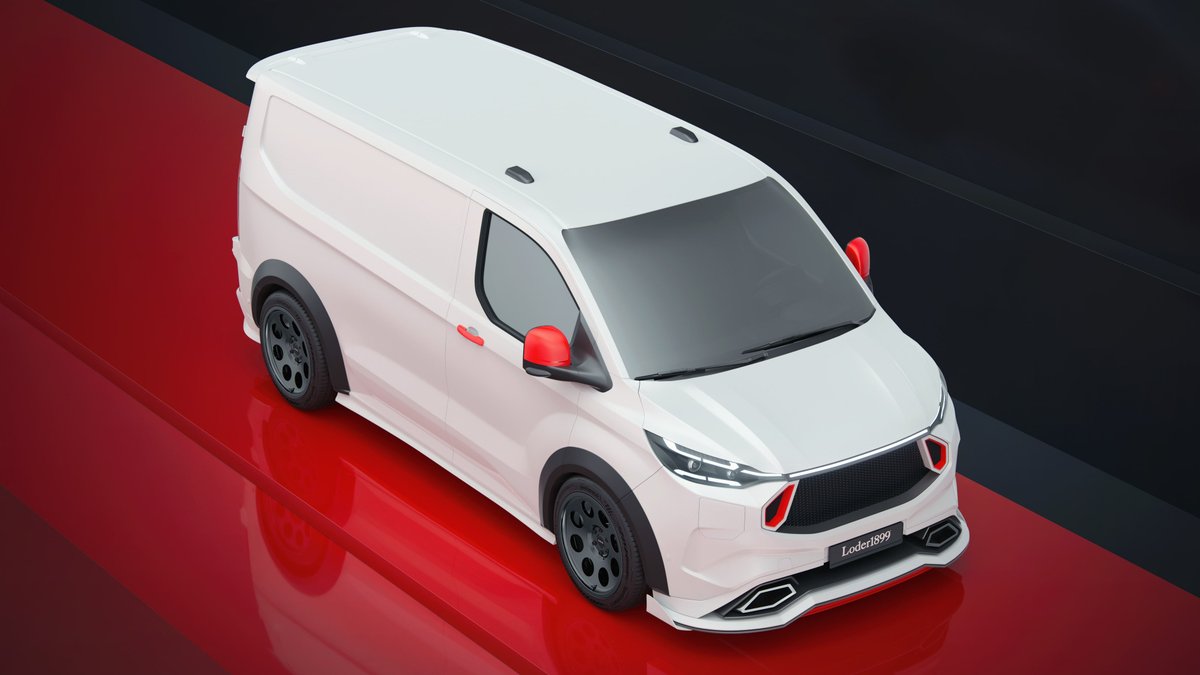 🚗✨ Introducing the Loder1899 Ford Transit Custom Street - an unexpected delight for van enthusiasts! Elegant arches, innovative grille, and a touch of mystery with a "suggested" diffuser. Paired with 20in black wheels for improved road handling. #FordTransitCustom #Loder1899