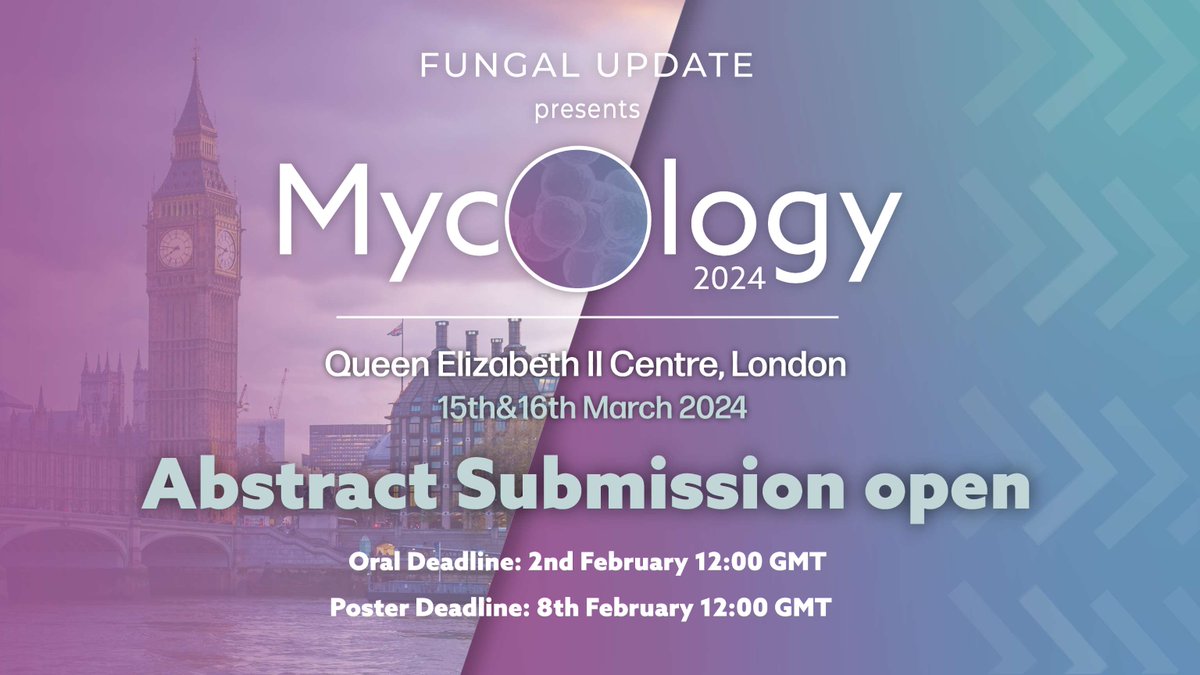 The #Mycology2024 abstract submission deadlines are approaching! 📅👇

Oral presentations - 2nd February
Poster presentations - 16th February

Submit today ✍️ ow.ly/mcQO50QqRjn #HealthcareConference #FungalInfection