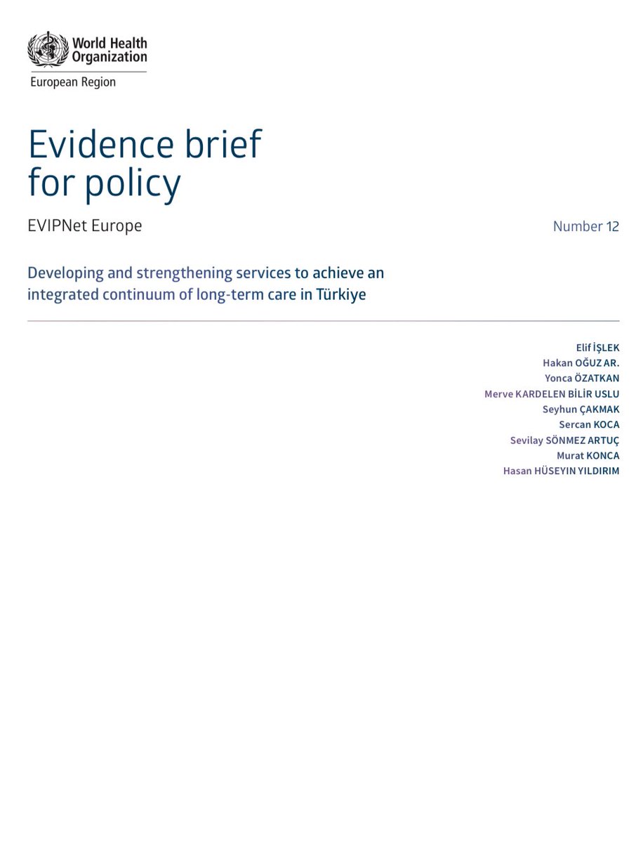 TokerErguder's tweet photo. Ülkemizde 🇹🇷uzun süreli bakımın sürekliliğin ve entegrasyonunun sağlanması amacıyla kanıta dayalı önerileri içeren çok kapsamlı @WHO_Europe ve @saglikbakanligi raporu yayınlandı. @TusebTuspe @tusebgovtr #EVIPNET @sgksosyalmedya
👇
https://t.co/Qx9OgAcbSk https://t.co/eBzMGAbVnC