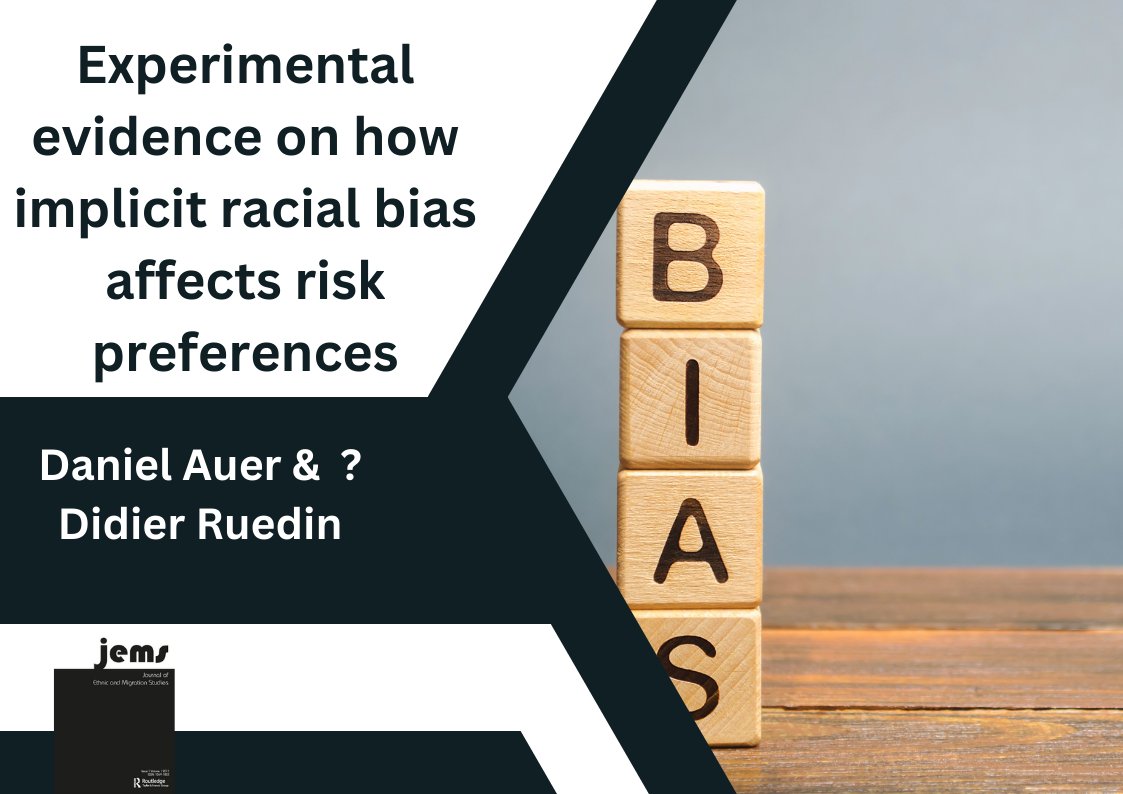 New article in JEMS by @daniel__auer & Didier Ruedin analyses how human behavior changes when racial discrimination is costly and when choices are risky. Read more tandfonline.com/doi/full/10.10…