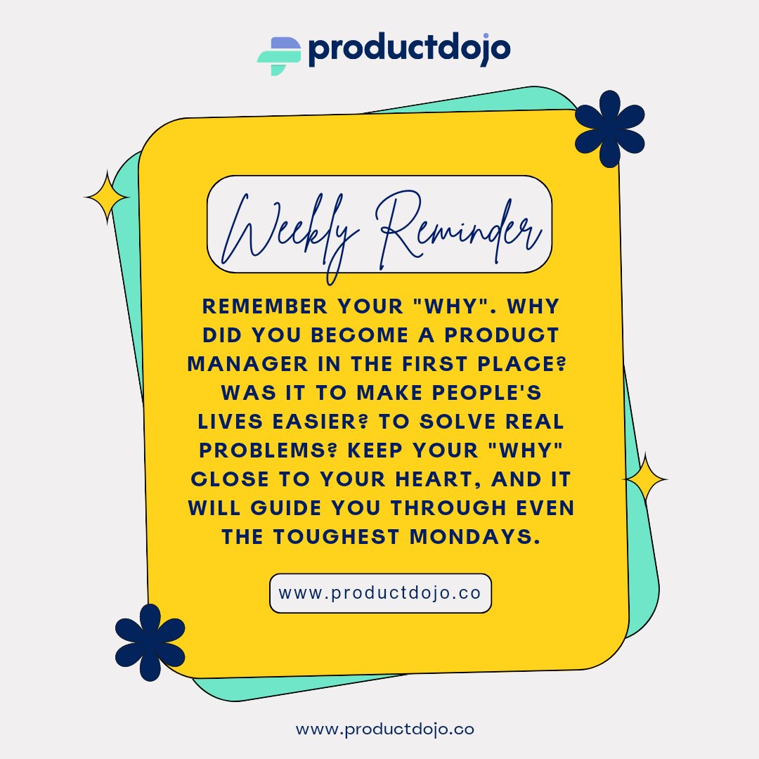 productdojo's tweet photo. A quick pick-me-up to help you put the pep back in your step this morning!☕

Sometimes you need to remind yourself of your "why" and other times you just need a fresh perspective. 👀

#mondaythoughts https://t.co/iEWQDRURsV