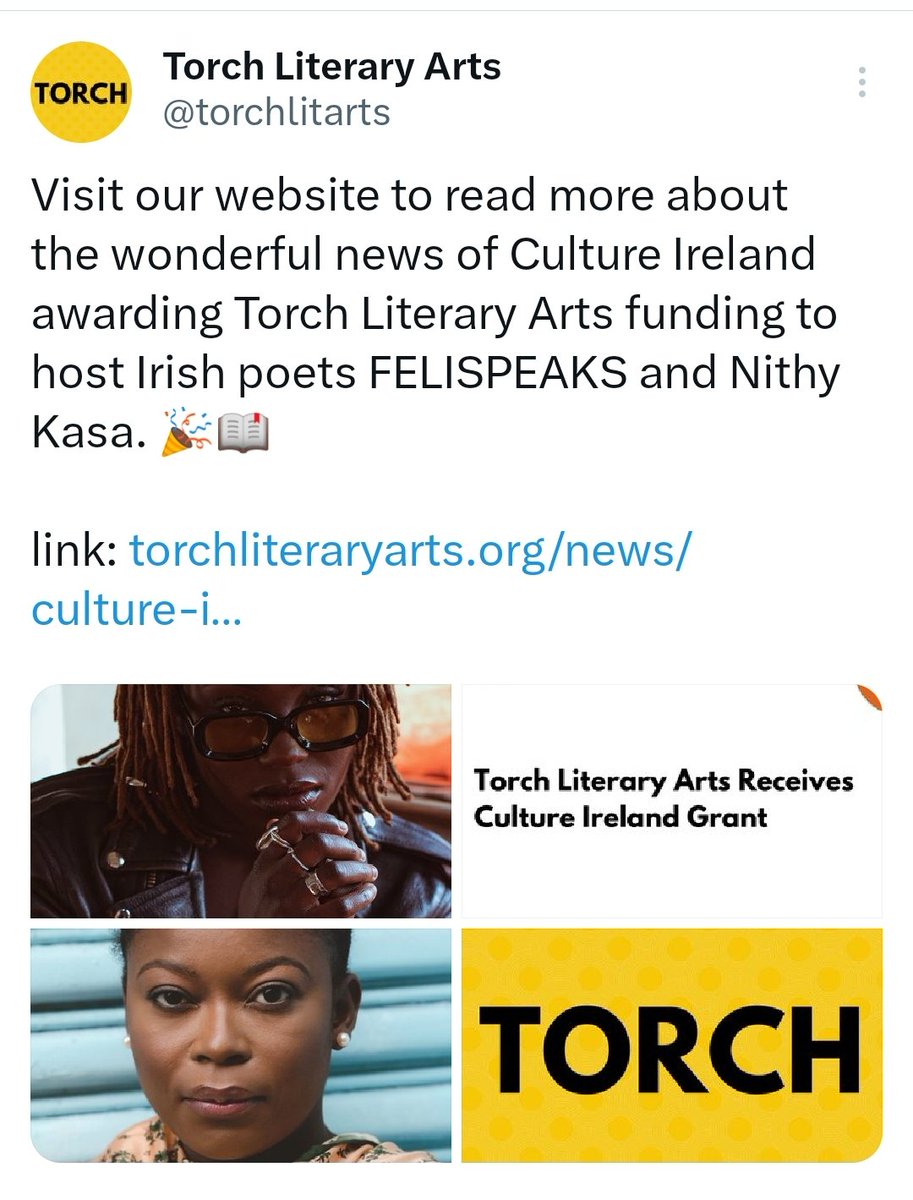 Exciting news to start the year with, @felispeaks and I will be heading to Austin, Texas this October. With many thanks to @torchlitarts and @culture_ireland. torchliteraryarts.org/news/culture-i…