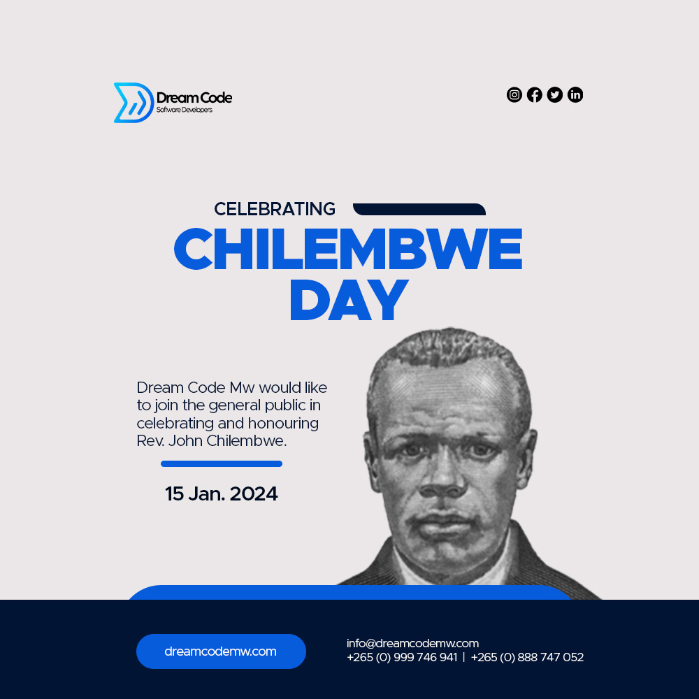 Happy Chilembwe day ! #dreamcode #softwaredevelopers #business #growth #softwarecompany #appdevelopment #webdevelopment #hosting #domainnames #systemdesign #emailsupport #family #Microsoft #microsoft365business #AI #programming