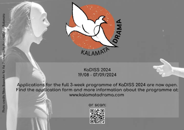 ArtsGreece's tweet photo. Applications for the full 3-week programme are now open. https://t.co/oX49Msu2xH
#kadiss #kadiss2024 #kalamatadrama
#kalamata #maria_callas_allumni #greece #culture #dramaticart #theatre #drama #physicaltheatre #classictheatre #theater #performingarts #performance #scenestudy #gr https://t.co/DD1LSffAZm