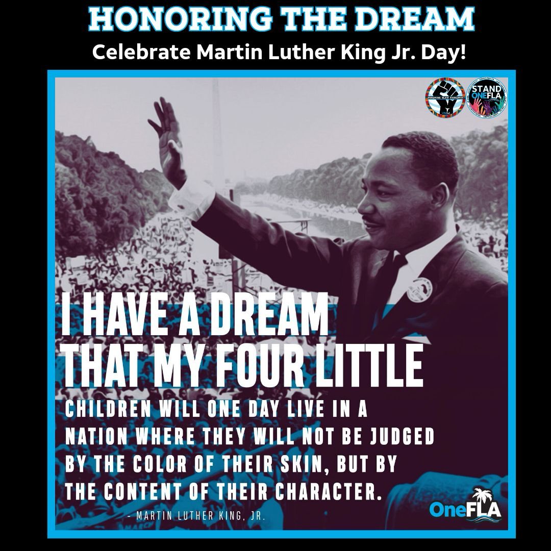 Today, we honor Dr. Martin Luther King and advocate for those who dare to DREAM! Celebrating MLK Day 2024✊🏾✨️ <a href="/One_FLA/">OneFLA</a> <a href="/Stand_OneFLA/">OneFLA Diversity Council</a>
