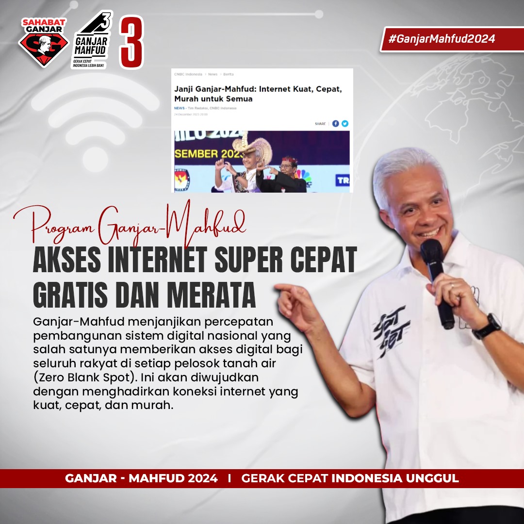 SAGAINDONESIA_'s tweet photo. Realisasi langkah ini melibatkan penyediaan koneksi internet yang kuat, cepat, dan terjangkau sebagai upaya untuk meningkatkan konektivitas.#GanjarMahfud2024 https://t.co/TO1UwpDXD5