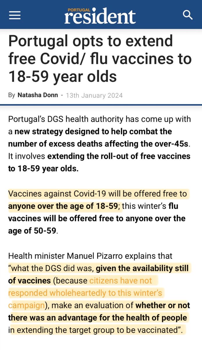 🚨 BREAKING NEWS 🚨 The Portugal Health Authority has just announced that, given the availability of spare vaccines, they are now making the Covid vaccine freely available to ALL OVER 18s. 🔗 portugalresident.com/portugal-opts-… @UKHSA @CMO_England @VictoriaAtkins, your move… ♟️
