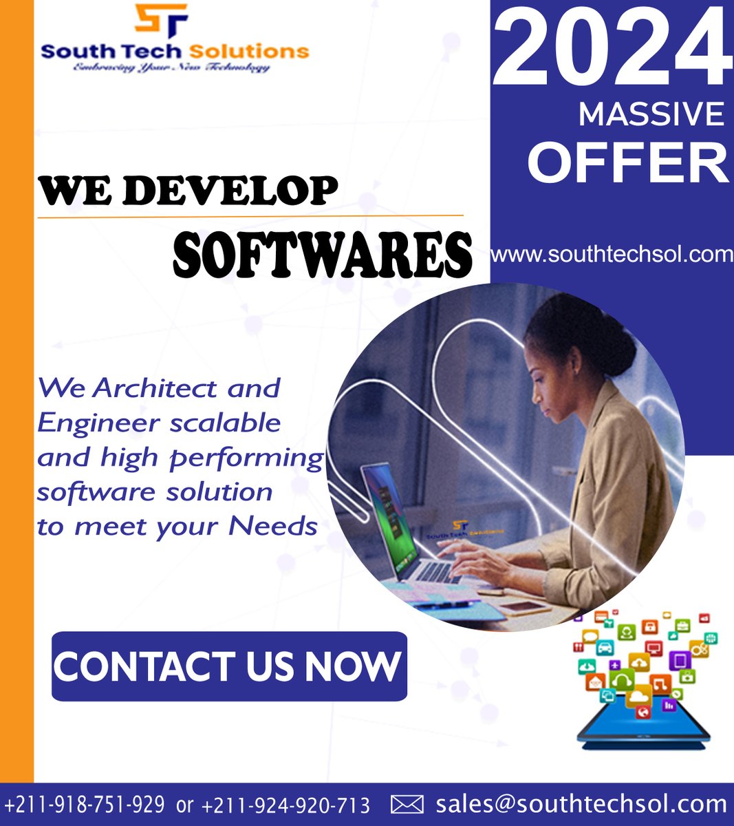 SouthTechSol's tweet photo. @SouthTechSol is at the Apex of software development in South Sudan, contact us NOW for any Software development need. We can develop customized Software to suite our client's interest https://t.co/7ImRAGWOjf