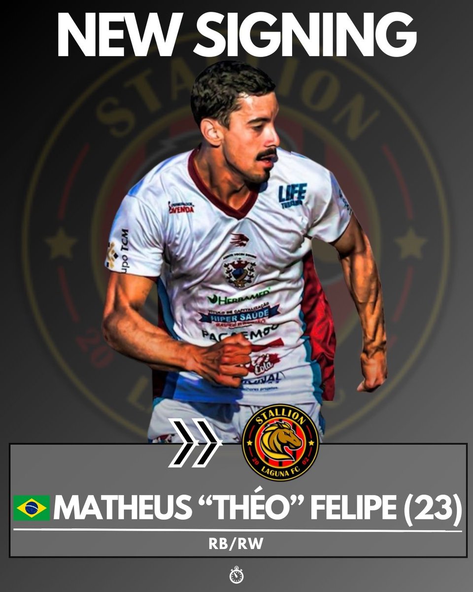 theftscore's tweet photo. Another Stallion signing! ✍️ 23yo 🇧🇷 Brazilian Matheus "Théo" Felipe signs for Stallion Laguna FC! 🐎
#WeArePFL #WeAreStallion https://t.co/yCC7J1tEo7