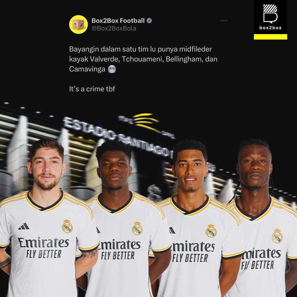 Umur mereka masih di bawah 26 tahun. Apakah project Los Blancos ini ke depannya akan berhasil?

Apakah di antara pemain ini ada yang berpotensi dapet Ballon d’Or? 👀