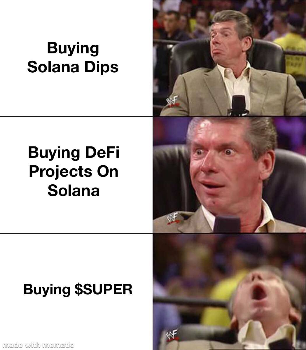 $SUPER is 100x back to ATH , fade at your own risk 🕵️ 

#SuperToken #SuperHolders #Solana
