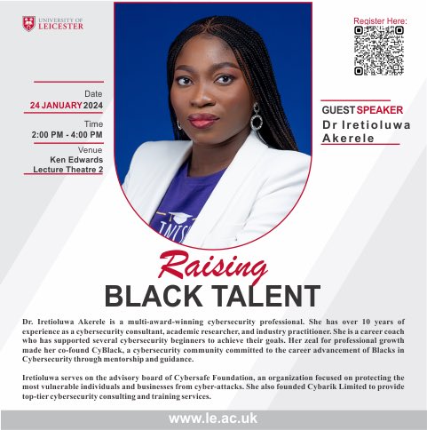 ireteeh's tweet photo. I have been invited as a guest speaker at the University of Leicester, where I will be addressing students on the captivating theme: "From Challenges to Triumph - Navigating the Path to Success."

This opportunity excites me as it allows me to share my personal journey and experience, aiming to inspire and motivate the students. I am eager to impart valuable insights and lessons learned along the way, emphasizing the transformative process of turning challenges into triumphs.

I am committed to offering support to some of the students through mentorship, providing guidance and encouragement as they navigate their academic and professional journey. It is my sincere hope that my experience and advice will contribute positively to their growth and success.