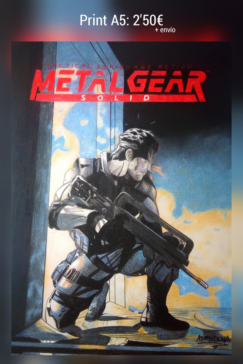 Almudena_RF's tweet photo. Print del dibujo de Metal Gear Solid. 
Por sólo 2'50€ + envío.

Y envío gratuito por compras de prints superiores a 15€.

Compras por MD 📩. https://t.co/VZoTNLzkLZ
