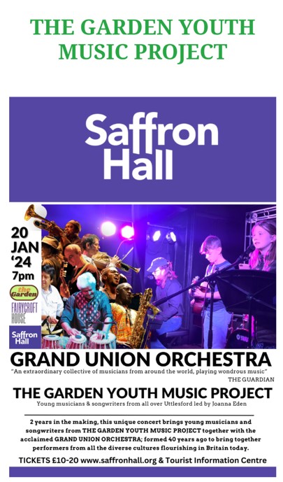 FREE upcoming event at @SaffronHallSW with @JoannaEdenMusic and @Grand_union - looks fab! Details here: visitsaffronwalden.gov.uk/event/the-gard…