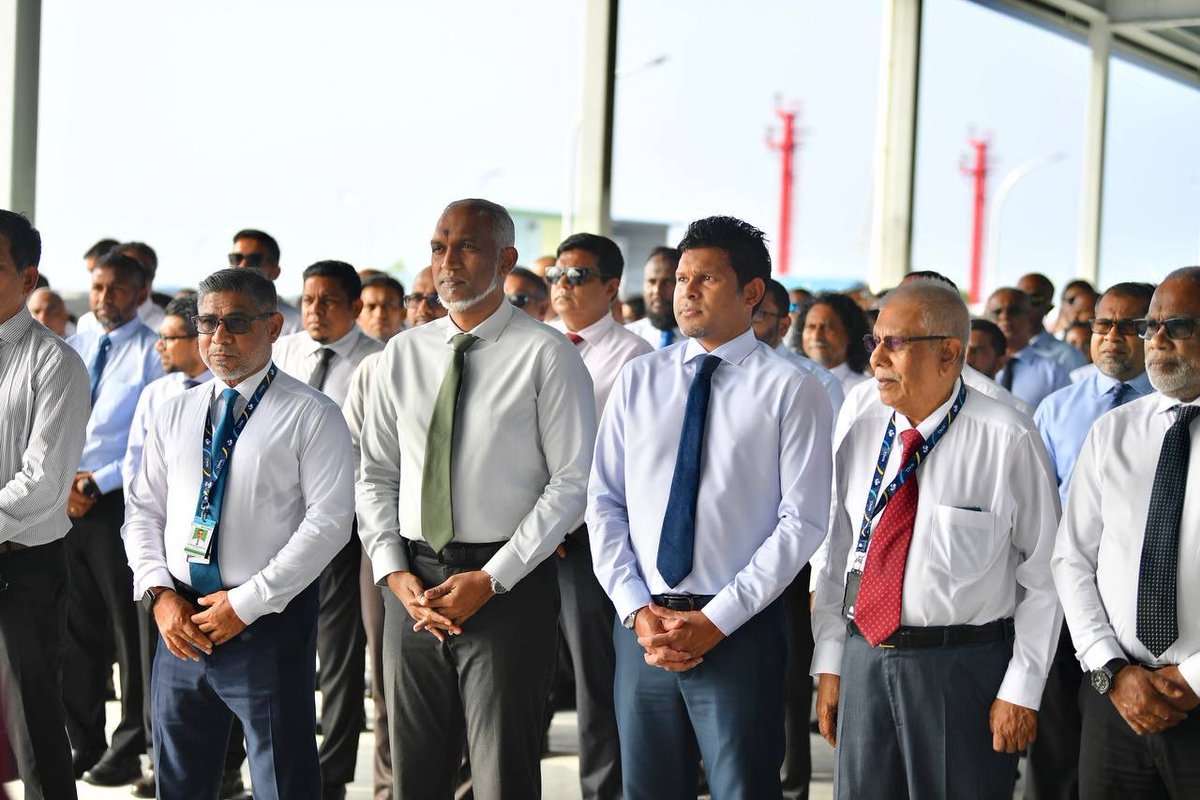 kevincosna's tweet photo. 🚨Happening now:

The inauguration of the latest Cargo Terminal at VIA signifies the completion of a project that was originally initiated in 2018.

#MuizzuDhuveli 
#DhiveheengeRaajje https://t.co/bZejCPwNYu