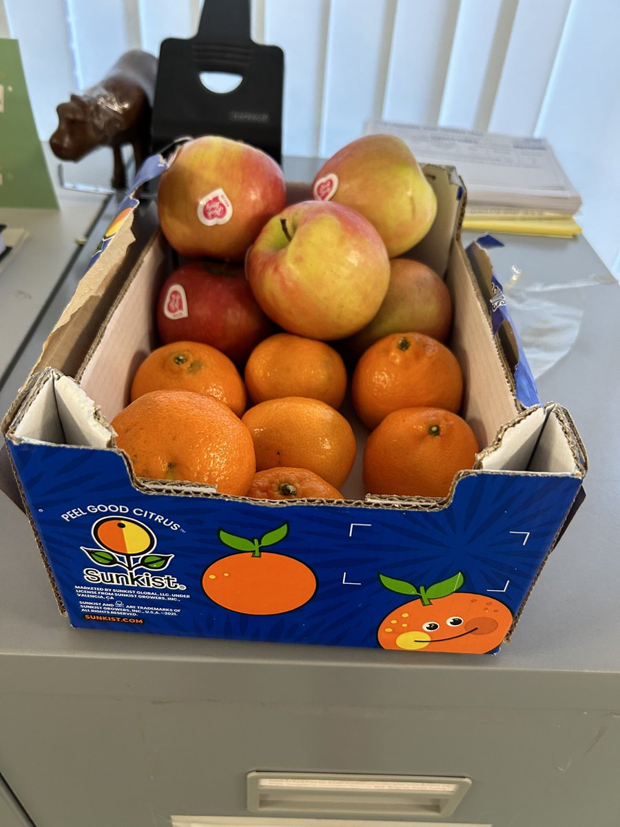 Lovely gesture this and idea thank you Martina for bringing in fresh fruit for everyone in the office, a lot healthier than the usual choc 😂Helping encourage staff to be healthier 😊😊 @PennineCareNHS @louashaw