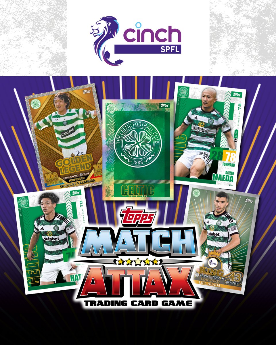 The new @spfl Match Attax 23/24 collection is out now! Start your collection by visiting your local retailer and pick up a game pack 🤩

#SPFL #MatchAttax