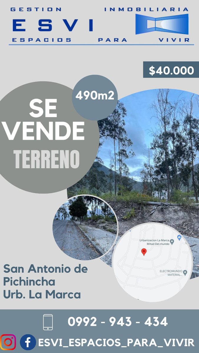 Vendo terreno mitad del mundo