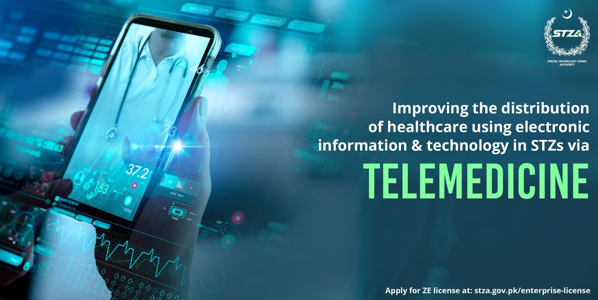 STZAOfficial's tweet photo. #SpecialTechnologyZones house a number of innovative enterprises promoting technologies such as #Telemedicine. We encourage all such entities to apply for a Zone Enterprise License at: https://t.co/q1Vjv4E84r https://t.co/i2hWNGj3oa