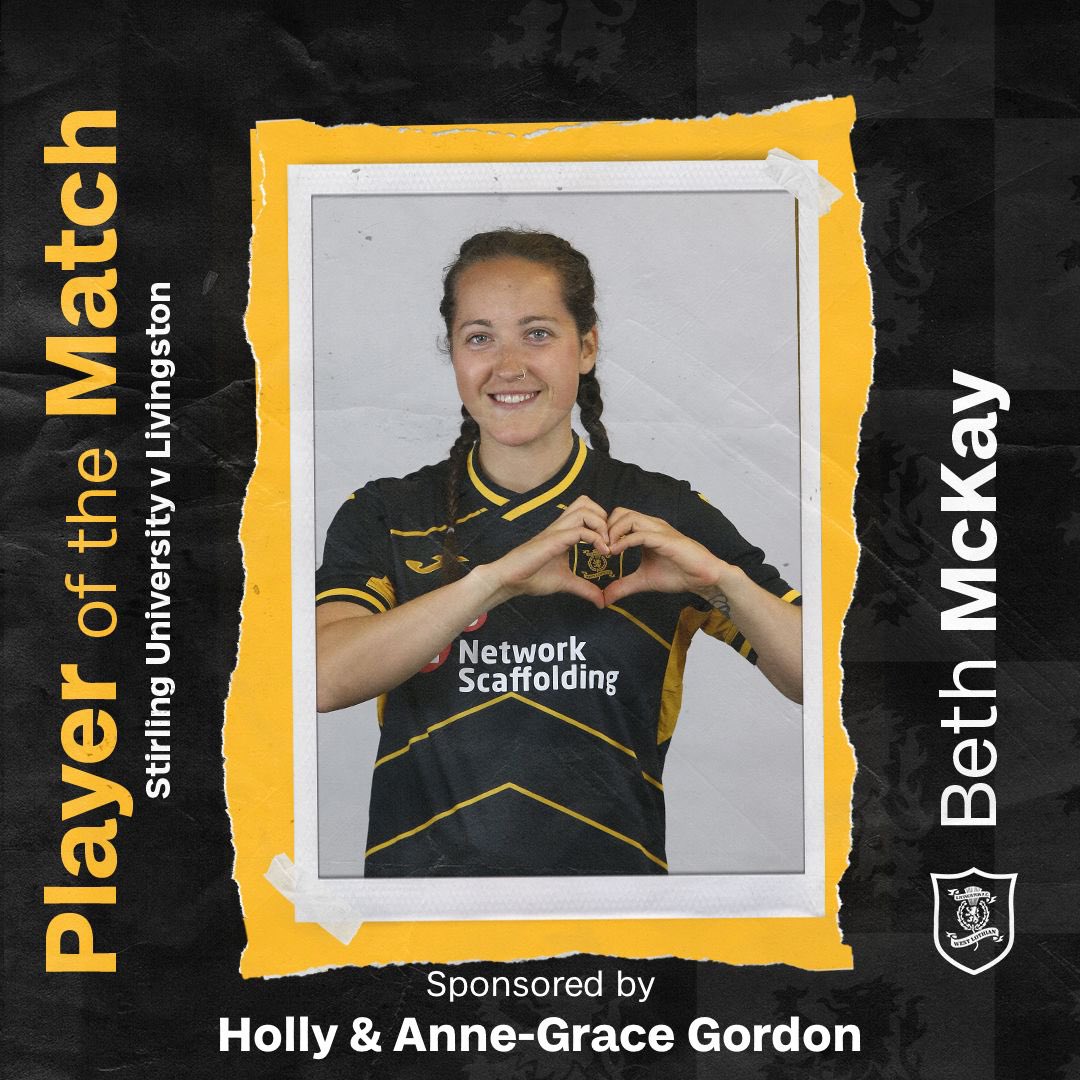 👏🏻 Congratulations to Beth McKay who picked up another Player of the Match award in our win against Stirling University! 🖤